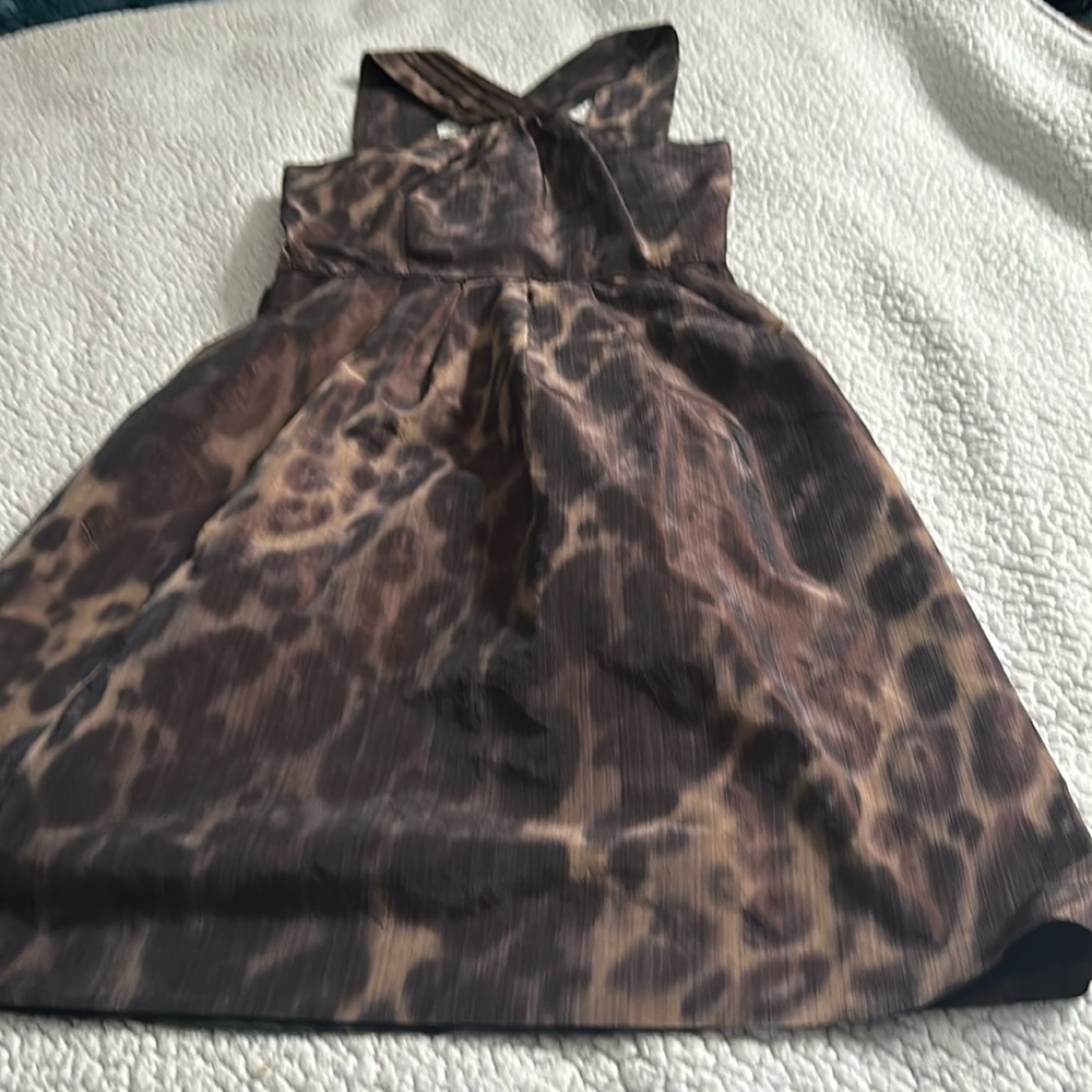 Banana Republic muted leopard print knee length dress.